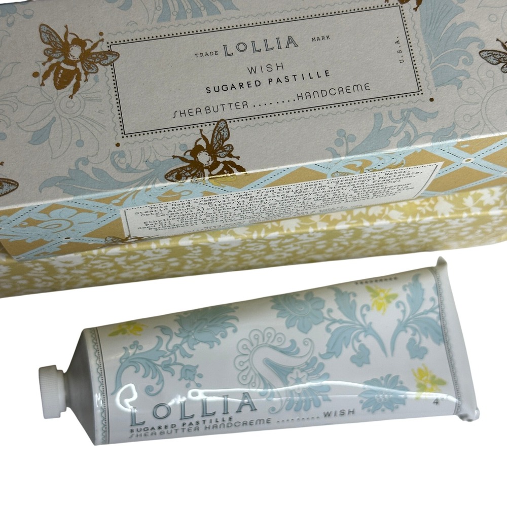 Lollia Wish Sugared Pastille Shea Butter Hand Creme 4oz No 22 New Sealed Box